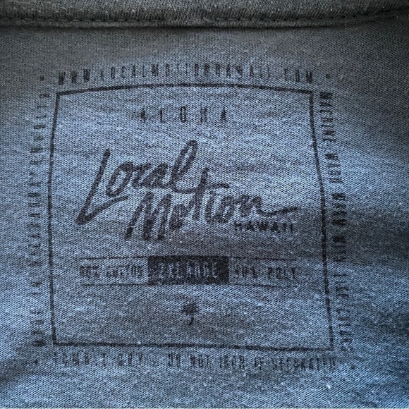 Local MOTION “Locals First” Hawaiian Islands Slate Blue Tee Shirt Men 2X… - Picture 5 of 6